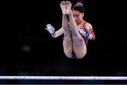 25 July 2021; Hitomi Hatakeda of Japan competing on the uneven bars during the women's artistic gymnastics all-round qualification at the Ariake Gymnastics Centre during the 2020 Tokyo Summer Olympic Games in Tokyo, Japan. Photo by Brendan Moran/Sportsfile