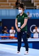 25 July 2021; Team Ireland gymnastics coach Emma Hamill during women's artistic gymnastics all-round qualification at the Ariake Gymnastics Centre during the 2020 Tokyo Summer Olympic Games in Tokyo, Japan. Photo by Brendan Moran/Sportsfile