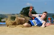 25 July 2021; Joseph Miniter of St Mary's AC, Clare, competing in the Men's Long Jump during the Athletics Ireland Summer Games at Carlow IT in Carlow. Photo by Sam Barnes/Sportsfile