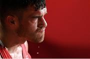 25 July 2021; Emmet Brennan of Ireland following his defeat to Dilshod Ruzmetov of Uzbekistan in the Men's Light Heavyweight Round of 32 at the Kokugikan Arena during the 2020 Tokyo Summer Olympic Games in Tokyo, Japan. Photo by Ramsey Cardy/Sportsfile