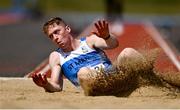 25 July 2021; Joseph Miniter of St Mary's AC, Clare, competing in the Men's Triple Jump during the Athletics Ireland Summer Games at Carlow IT in Carlow. Photo by Sam Barnes/Sportsfile