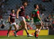 25 July 2021; Shane Walsh of Galway celebrates after scoring his side's first goal during the Connacht GAA Senior Football Championship Final match between Galway and Mayo at Croke Park in Dublin. Photo by Harry Murphy/Sportsfile