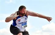 25 July 2021; Colm Donoghue of Lusk AC, Dublin, competing in the Men's Shot Put during the Athletics Ireland Summer Games at Carlow IT in Carlow. Photo by Sam Barnes/Sportsfile