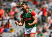 25 July 2021; Aidan O'Shea of Mayo celebrates the awarding of a penalty during the Connacht GAA Senior Football Championship Final match between Galway and Mayo at Croke Park in Dublin. Photo by Harry Murphy/Sportsfile