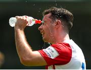 25 July 2021; Joel Coustrain of Treaty United cools down with water during the FAI Cup First Round match between Treaty United and Dundalk at Market's Field in Limerick. Photo by Diarmuid Greene/Sportsfile