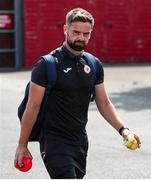 25 July 2021; Greg Bolger of Sligo Rovers arrives before the FAI Cup First Round match between Sligo Rovers and Cork City at The Showgrounds in Sligo. Photo by Michael P Ryan/Sportsfile