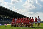 25 July 2021; Cork players line up for the team photot before the Munster GAA Football Senior Championship Final match between Kerry and Cork at Fitzgerald Stadium in Killarney, Kerry. Photo by Eóin Noonan/Sportsfile
