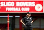 25 July 2021; Sligo Rovers manager Liam Buckley before the FAI Cup First Round match between Sligo Rovers and Cork City at The Showgrounds in Sligo. Photo by Michael P Ryan/Sportsfile