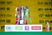 25 July 2021; A general view of the cup before the Munster GAA Football Senior Championship Final match between Kerry and Cork at Fitzgerald Stadium in Killarney, Kerry. Photo by Piaras Ó Mídheach/Sportsfile