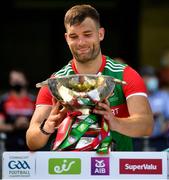 25 July 2021; Mayo captain Aidan O'Shea lifts the Nestor Cup after  the Connacht GAA Senior Football Championship Final match between Galway and Mayo at Croke Park in Dublin. Photo by Ray McManus/Sportsfile