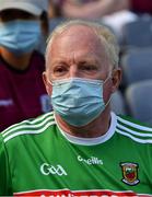 25 July 2021; A Mayo supporter watches the final minutes of the Connacht GAA Senior Football Championship Final match between Galway and Mayo at Croke Park in Dublin. Photo by Ray McManus/Sportsfile