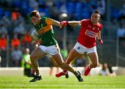 25 July 2021; Gavin White of Kerry in action against Sean Powter of Cork during the Munster GAA Football Senior Championship Final match between Kerry and Cork at Fitzgerald Stadium in Killarney, Kerry. Photo by Eóin Noonan/Sportsfile