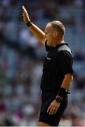 25 July 2021; Referee Conor Lane during the Connacht GAA Senior Football Championship Final match between Galway and Mayo at Croke Park in Dublin. Photo by Ray McManus/Sportsfile