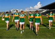 25 July 2021; Kerry players make their way back to the dressing room after after their side's victory in the Munster GAA Football Senior Championship Final match between Kerry and Cork at Fitzgerald Stadium in Killarney, Kerry. Photo by Piaras Ó Mídheach/Sportsfile
