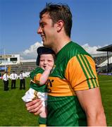 25 July 2021; Kerry footballer David Moran and his son Eli after the Munster GAA Football Senior Championship Final match between Kerry and Cork at Fitzgerald Stadium in Killarney, Kerry. Photo by Piaras Ó Mídheach/Sportsfile