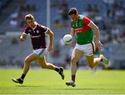 25 July 2021; Matthew Ruane of Mayo in action against Dylan McHugh of Galway during the Connacht GAA Senior Football Championship Final match between Galway and Mayo at Croke Park in Dublin. Photo by Ray McManus/Sportsfile