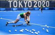 26 July 2021; Katie Mullan of Ireland warms up before the women's pool A group stage match between Ireland and Netherlands at the Oi Hockey Stadium during the 2020 Tokyo Summer Olympic Games in Tokyo, Japan. Photo by Stephen McCarthy/Sportsfile