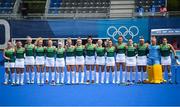 26 July 2021; Ireland players stand together before the women's pool A group stage match between Ireland and Netherlands at the Oi Hockey Stadium during the 2020 Tokyo Summer Olympic Games in Tokyo, Japan. Photo by Stephen McCarthy/Sportsfile