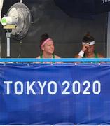 26 July 2021; Shirley McCay, left, and Elena Tice of Ireland following the women's pool A group stage match between Ireland and Netherlands at the Oi Hockey Stadium during the 2020 Tokyo Summer Olympic Games in Tokyo, Japan. Photo by Stephen McCarthy/Sportsfile