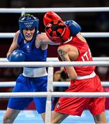 26 July 2021; Michaela Walsh of Ireland, left, and Irma Testa of Italy during their Women's Featherweight Round of 16 bout at the Kokugikan Arena during the 2020 Tokyo Summer Olympic Games in Tokyo, Japan. Photo by Ramsey Cardy/Sportsfile