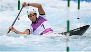 26 July 2021; Ander Elosegi of Spain in action during the men’s C1 canoe slalom semi-final at the Kasai Canoe Slalom Centre during the 2020 Tokyo Summer Olympic Games in Tokyo, Japan. Photo by Stephen McCarthy/Sportsfile