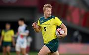26 July 2021; Lachie Miller of Australia on his way to scoring a try during the rugby sevens men's pool A match between Australia and Republic of Korea at the Tokyo Stadium during the 2020 Tokyo Summer Olympic Games in Tokyo, Japan. Photo by Stephen McCarthy/Sportsfile