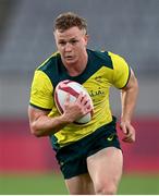 26 July 2021; Henry Hutchinson of Australia during the rugby sevens men's pool A match between Australia and Republic of Korea at the Tokyo Stadium during the 2020 Tokyo Summer Olympic Games in Tokyo, Japan. Photo by Stephen McCarthy/Sportsfile