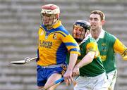 15 February 2004; Ivan Muldoon, Portumna, in action against Michael McClements and Gary O'Kane, Dunloy. AIB All-Ireland Club Senior Hurling Championship Semi-Final, Portumna v Dunloy, St. Tighernach's Park, Clones, Co. Monaghan. Picture credit; David Maher / SPORTSFILE *EDI*