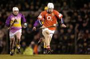 28 February 2004; Timmy McCarthy, Cork, in action against Paul Codd, left, and Mick O'Leary, Wexford. Allianz National Hurling League, Division 1B, Cork v Wexford, Pairc Ui Rinn, Cork. Picture credit; Damien Eagers / SPORTSFILE *EDI*