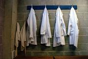 29 February 2004; The Umpire's coats and flags in their dressing room before the start of the game. Allianz National Hurling League, Division 1A, Galway v Kilkenny, Pearse Stadium, Galway. Picture credit; David Maher / SPORTSFILE *EDI*