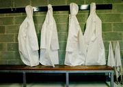 29 February 2004; The Umpire's coats and flags in their dressing room before the game. Allianz National Hurling League, Division 1A, Galway v Kilkenny, Pearse Stadium, Galway. Picture credit; David Maher / SPORTSFILE *EDI*