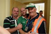 14 July 2013; Garryspillane club mates Liam Russell, James Ryan and Pat Doyle in the Limerick dressing room after the game. Munster GAA Hurling Senior Championship Final, Limerick v Cork, Gaelic Grounds, Limerick. Picture credit: Ray McManus / SPORTSFILE