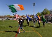 5 May 2013; A general view of the pre-match parade. Connacht GAA Football Senior Championship Quarter-Final, New York v Leitrim,Gaelic Park, Corlear Avenue, Riverdale, N.Y. 10463, USA. Picture credit: Ray McManus / SPORTSFILEPicture credit: Ray McManus / SPORTSFILE