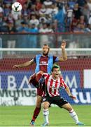 18 July 2013; David McDaid, Derry City, in action against Giray Kacar, Trabzonspor. UEFA Europa League Second Qualifying Round, 1st leg, Trabzonspor v Derry City, Huseyin Avni Aker Stadium, Trabzon, Turkey. Picture credit: SPORTSFILE