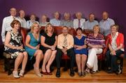 18 July 2013; Leinster members, back row, from left, Sean McMullin, Peter Rice, Cathal Friel, Walter Thompson, Michael O'Loughlin, Christy Byrne, Brendan Martin, Fran Mullin and Pat Quill. Front row, from left, Kathleen O'Loughlin, Helen O'Rourke, Marie Hickey, Tom Kenny, Liz Quill, Geraldine Giles and Kathleen Mullins in attendance at the Ladies Football Association 40th Anniversary. Hayes Hotel, Thurles, Co. Tipperary. Picture credit: Barry Cregg / SPORTSFILE