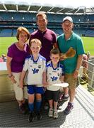 20 July 2013; Former Waterford hurling star Ken McGrath was the latest to feature on the Bord Gáis Energy Legends Tour Series 2013 and he gave a unique tour of the Croke Park stadium and facilities. Pictured on the tour with Ken are, Denise, Robert, Cormac, 10 years, and Lorcan Flavin, 8, from Dalkey, Co Dublin. Other greats of the game still to feature this Summer on the Bord Gáis Energy Legends Tour Series include Steven McDonnell, Seán McGrath, Pat Gilroy and Noel Skehan. Full details and dates for the Bord Gáis Energy Legends Tour Series 2013 are available on www.crokepark.ie/events. Croke Park, Dublin. Picture credit: Ray McManus / SPORTSFILE