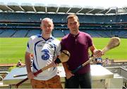 20 July 2013; Former Waterford hurling star Ken McGrath was the latest to feature on the Bord Gáis Energy Legends Tour Series 2013 and he gave a unique tour of the Croke Park stadium and facilities. Pictured on the tour with Ken is Mark Callanan, from Dunmore East, Co Waterford. Other greats of the game still to feature this Summer on the Bord Gáis Energy Legends Tour Series include Steven McDonnell, Seán McGrath, Pat Gilroy and Noel Skehan. Full details and dates for the Bord Gáis Energy Legends Tour Series 2013 are available on www.crokepark.ie/events. Croke Park, Dublin. Picture credit: Ray McManus / SPORTSFILE