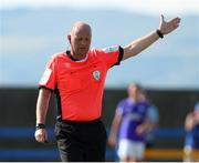 24 July 2021; Referee Graham Kelly during the FAI Cup First Round match between Fairview Rangers and Finn Harps at Fairview Rangers AFC in Limerick. Photo by Michael P Ryan/Sportsfile