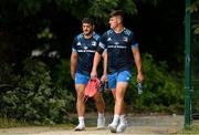 26 July 2021; Dan Sheehan, right, and Vakh Abdaladze during Leinster Rugby squad training at UCD in Dublin. Photo by Harry Murphy/Sportsfile