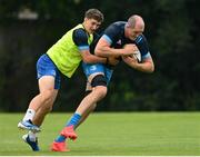 26 July 2021; Devin Toner is tackled by Cormac Foley during Leinster Rugby squad training at UCD in Dublin. Photo by Harry Murphy/Sportsfile