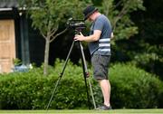 26 July 2021; Videographer Gavin Owens during Leinster Rugby squad training at UCD in Dublin. Photo by Harry Murphy/Sportsfile