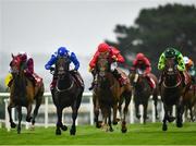 26 July 2021; Maud Gonne Spirit, with Shane Foley up, third from left, on their way to winning the Galwaybayhotel.com handicap during day one of the Galway Races Summer Festival at Ballybrit Racecourse in Galway. Photo by David Fitzgerald/Sportsfile