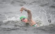 27 July 2021; Carolyn Hayes of Ireland warms-up before the Women's Triathlon at the Odaiba Marine Park during the 2020 Tokyo Summer Olympic Games in Tokyo, Japan. Photo by Stephen McCarthy/Sportsfile