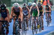 27 July 2021; Carolyn Hayes of Ireland in action during the Women's Triathlon at the Odaiba Marine Park during the 2020 Tokyo Summer Olympic Games in Tokyo, Japan. Photo by Stephen McCarthy/Sportsfile