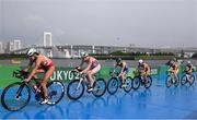 27 July 2021; Amelie Kretz of Canada during the Women's Triathlon at the Odaiba Marine Park during the 2020 Tokyo Summer Olympic Games in Tokyo, Japan. Photo by Stephen McCarthy/Sportsfile