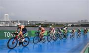 27 July 2021; Taylor Knibb of the United States during the Women's Triathlon at the Odaiba Marine Park during the 2020 Tokyo Summer Olympic Games in Tokyo, Japan. Photo by Stephen McCarthy/Sportsfile