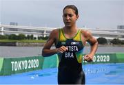 27 July 2021; Luisa Baptista of Brazil in action during the Women's Triathlon at the Odaiba Marine Park during the 2020 Tokyo Summer Olympic Games in Tokyo, Japan. Photo by Stephen McCarthy/Sportsfile