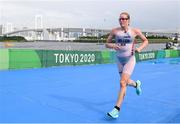 27 July 2021; Lotte Miller of Norway in action during the Women's Triathlon at the Odaiba Marine Park during the 2020 Tokyo Summer Olympic Games in Tokyo, Japan. Photo by Stephen McCarthy/Sportsfile