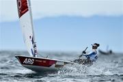 27 July 2021; Lucia Falasca of Argentina in action during the women's laser radial races at the Enoshima Yacht Harbour during the 2020 Tokyo Summer Olympic Games in Tokyo, Japan. Photo by Brendan Moran/Sportsfile