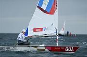 27 July 2021; Juan Maegli of Guatemala in action during the men's laser radial races at the Enoshima Yacht Harbour during the 2020 Tokyo Summer Olympic Games in Tokyo, Japan. Photo by Brendan Moran/Sportsfile